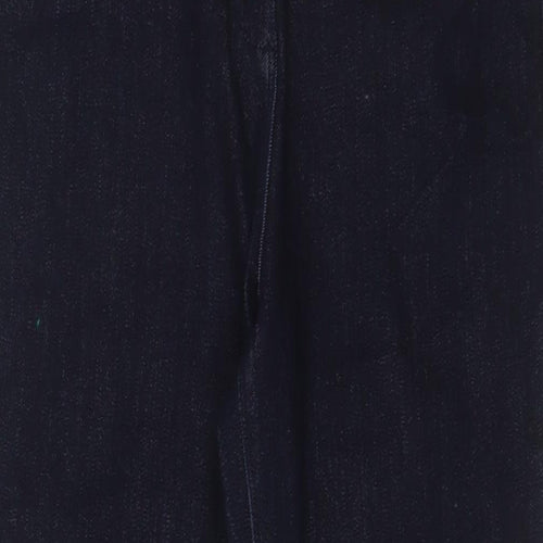 Marks and Spencer Womens Blue Cotton Skinny Jeans Size 18 L30 in Regular Zip