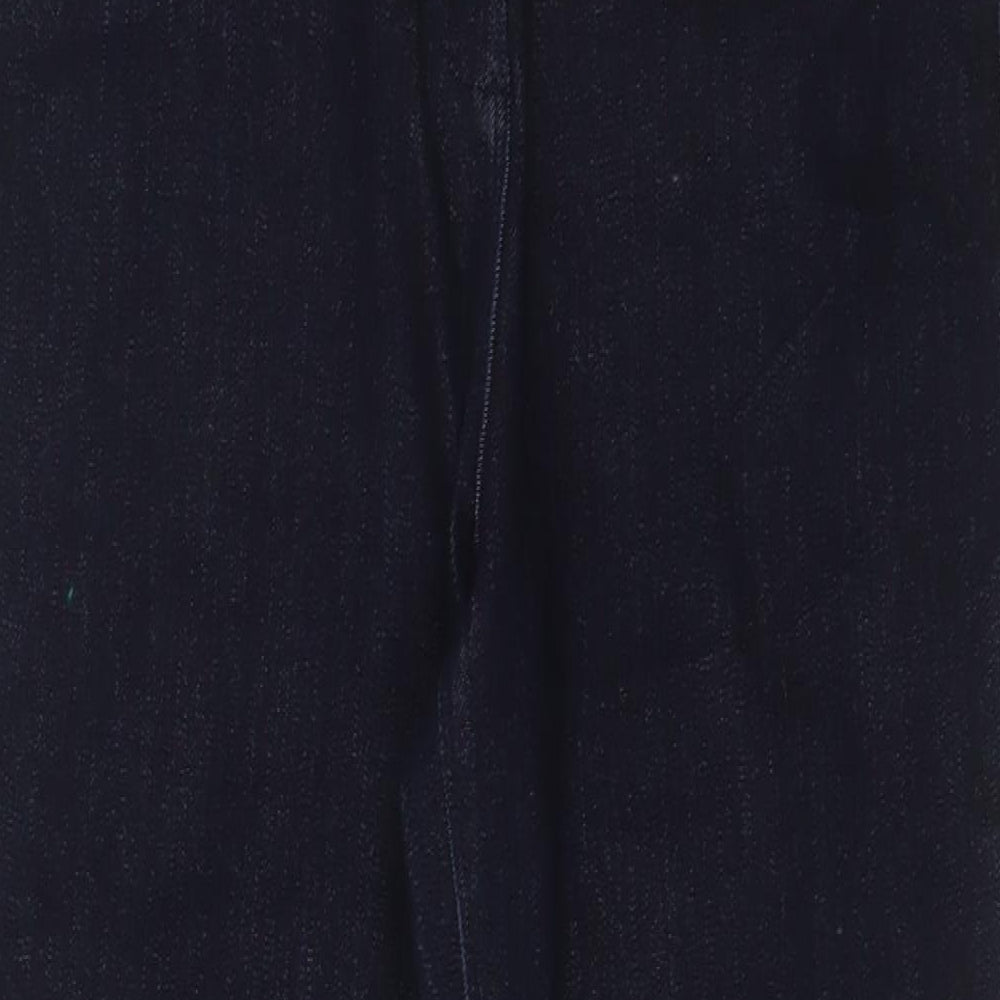 Marks and Spencer Womens Blue Cotton Skinny Jeans Size 18 L30 in Regular Zip