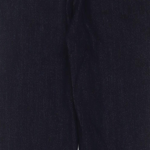 Marks and Spencer Womens Blue Cotton Skinny Jeans Size 18 L30 in Regular Zip