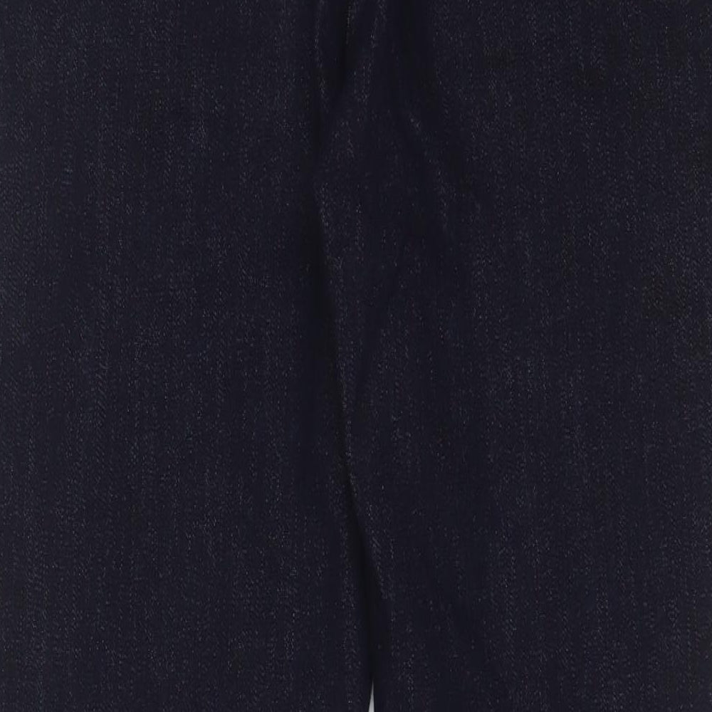 Marks and Spencer Womens Blue Cotton Skinny Jeans Size 18 L30 in Regular Zip