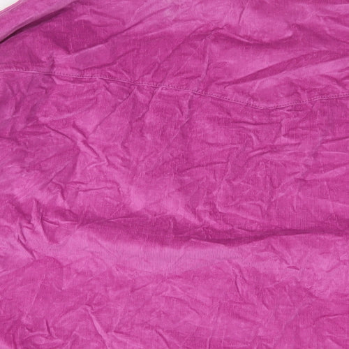 French Connection Womens Purple Cotton Basic Button-Up Size 10 Collared