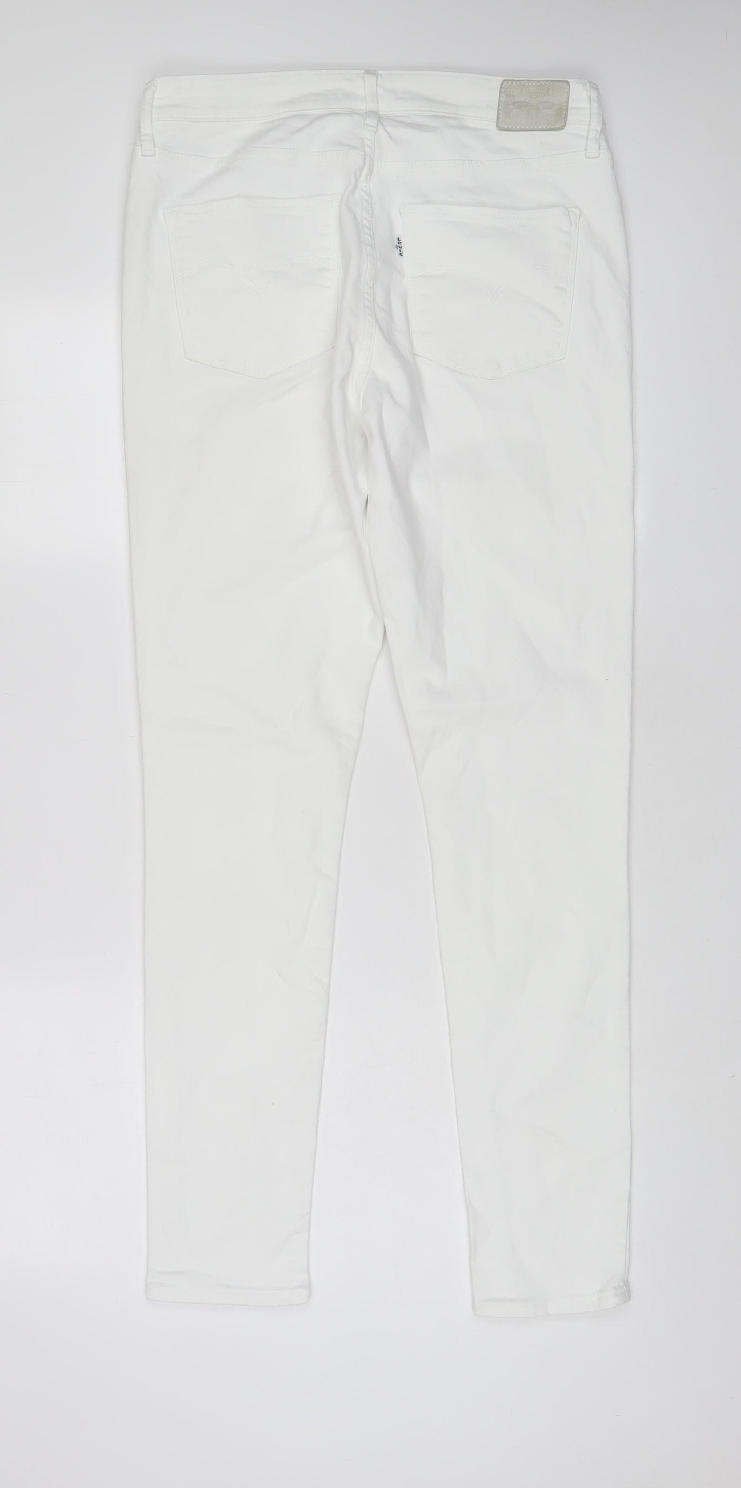 Zara Mens White Cotton Skinny Jeans Size 31 in L32 in Regular Zip