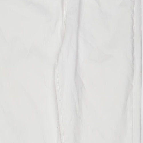 Zara Mens White Cotton Skinny Jeans Size 31 in L32 in Regular Zip