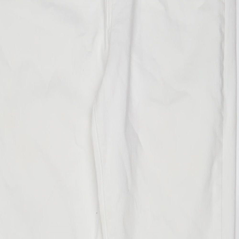 Zara Mens White Cotton Skinny Jeans Size 31 in L32 in Regular Zip