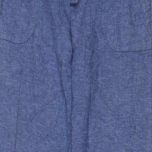 F&F Womens Blue Cotton Straight Jeans Size 10 L31 in Regular Zip - Belted