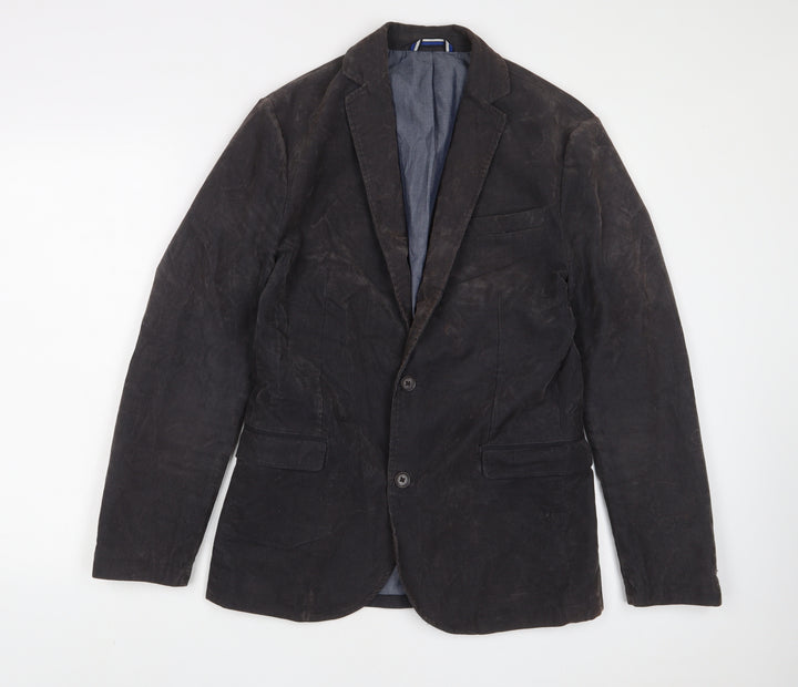 celio* Mens Brown Cotton Jacket Suit Jacket Size 36 Regular