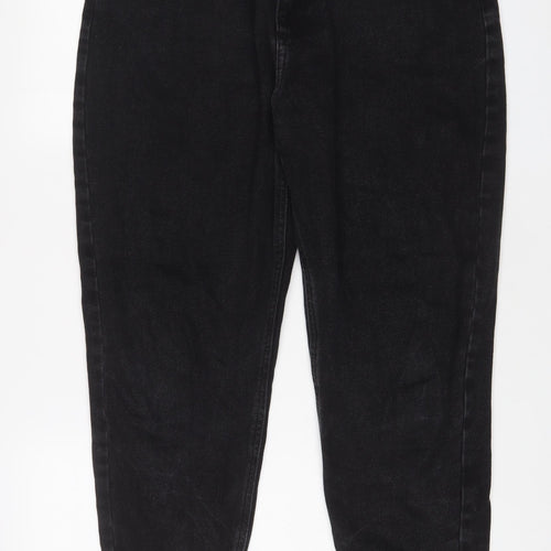 Reclaimed Vintage Womens Black Cotton Mom Jeans Size 34 in L25 in Regular Zip