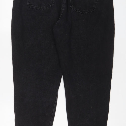 Reclaimed Vintage Womens Black Cotton Mom Jeans Size 34 in L25 in Regular Zip