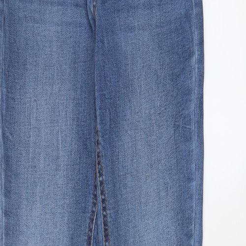 New Look Womens Blue Cotton Skinny Jeans Size 6 L26 in Regular Zip