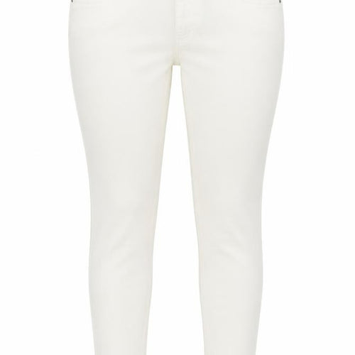 TU Womens White Cotton Skinny Jeans Size 12 L28 in Regular Zip