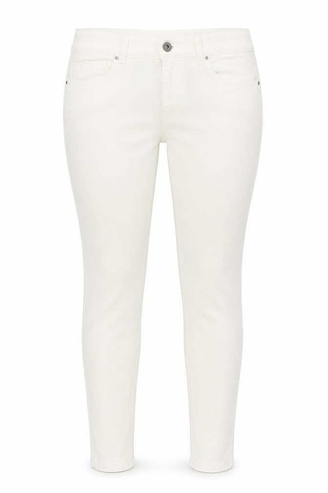 TU Womens White Cotton Skinny Jeans Size 12 L28 in Regular Zip