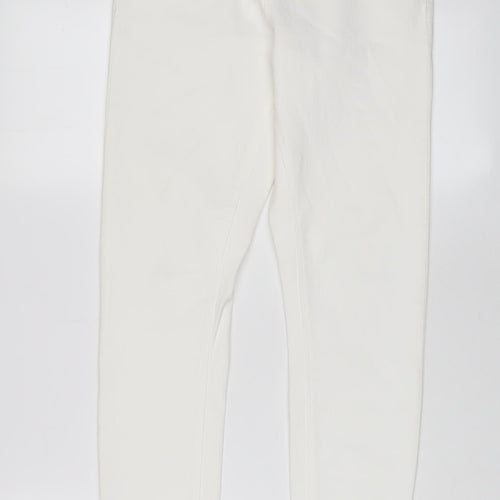 Topshop Womens White Cotton Skinny Jeans Size 30 in L30 in Regular Zip