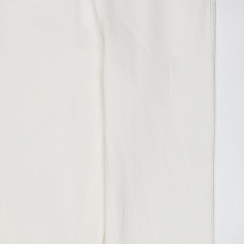 Topshop Womens White Cotton Skinny Jeans Size 30 in L30 in Regular Zip
