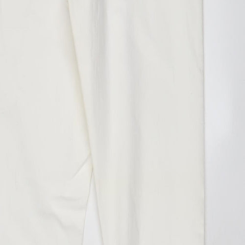 Topshop Womens White Cotton Skinny Jeans Size 30 in L30 in Regular Zip