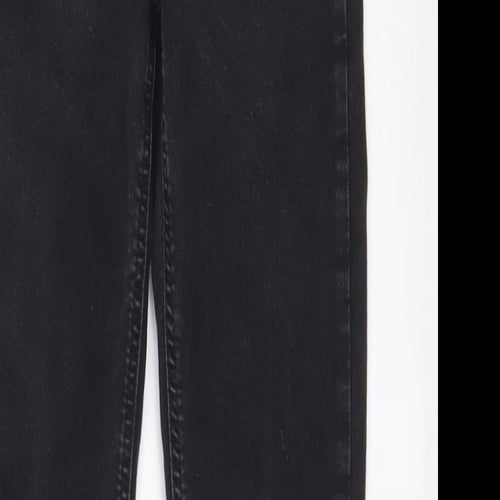 Topshop Womens Black Cotton Skinny Jeans Size 25 in L34 in Regular Zip