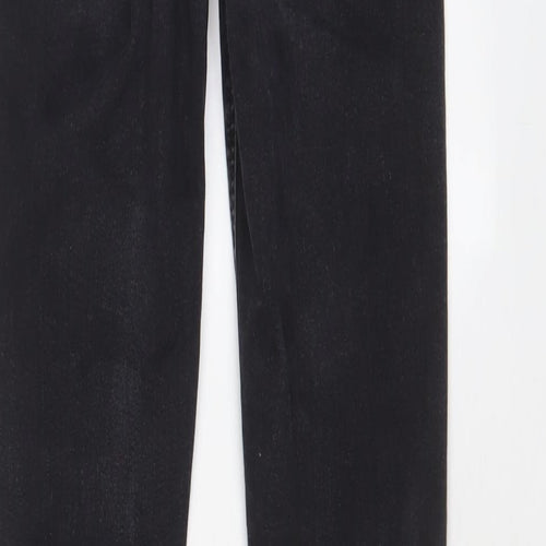 Topshop Womens Black Cotton Skinny Jeans Size 25 in L34 in Regular Zip