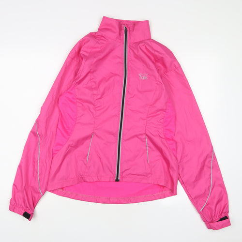 Beverly Hills Womens Pink Jacket Size 10 Zip - Breathable