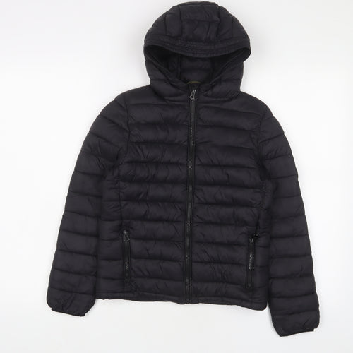 SoulCal&Co Boys Black Jacket Size 9-10 Years Zip - Zip Pockets