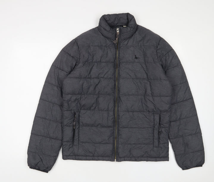 Jack Wills Mens Green Puffer Jacket Jacket Size S Zip - Zip Pockets
