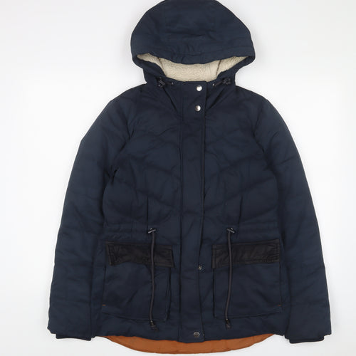 White Stuff Womens Blue Jacket Coat Size 8 Zip