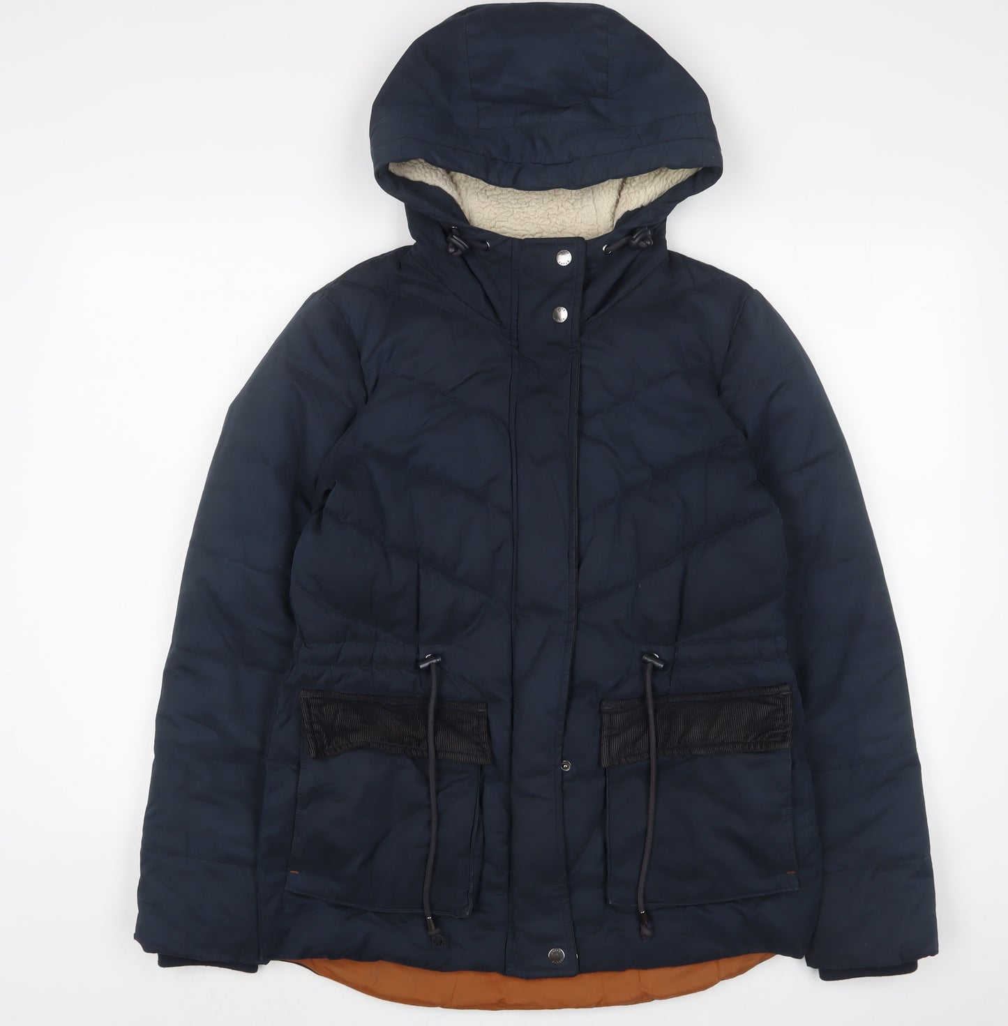 White Stuff Womens Blue Jacket Coat Size 8 Zip