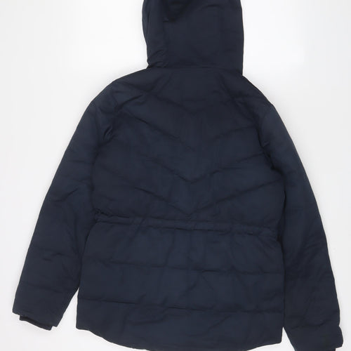 White Stuff Womens Blue Jacket Coat Size 8 Zip