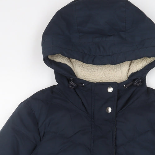 White Stuff Womens Blue Jacket Coat Size 8 Zip