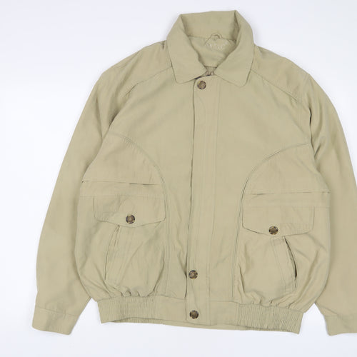 M.B.C Mens Beige Jacket Size L Zip