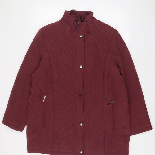 Anna Rose Womens Purple Jacket Size L Zip - Zip Pockets