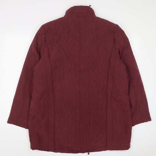 Anna Rose Womens Purple Jacket Size L Zip - Zip Pockets