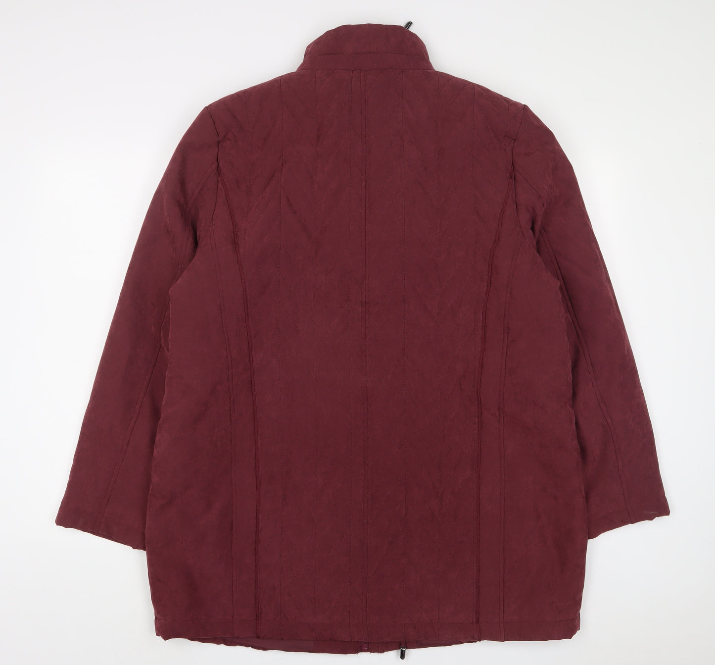Anna Rose Womens Purple Jacket Size L Zip - Zip Pockets