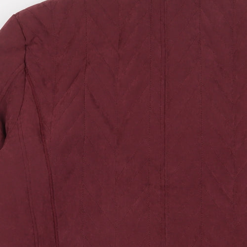 Anna Rose Womens Purple Jacket Size L Zip - Zip Pockets