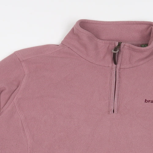 brasher Womens Purple Polyester Pullover Sweatshirt Size 16 Zip