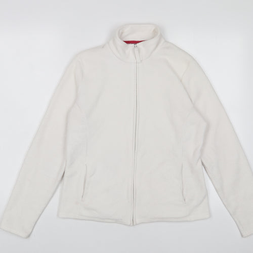 Marks and Spencer Womens White Jacket Size 12 Zip