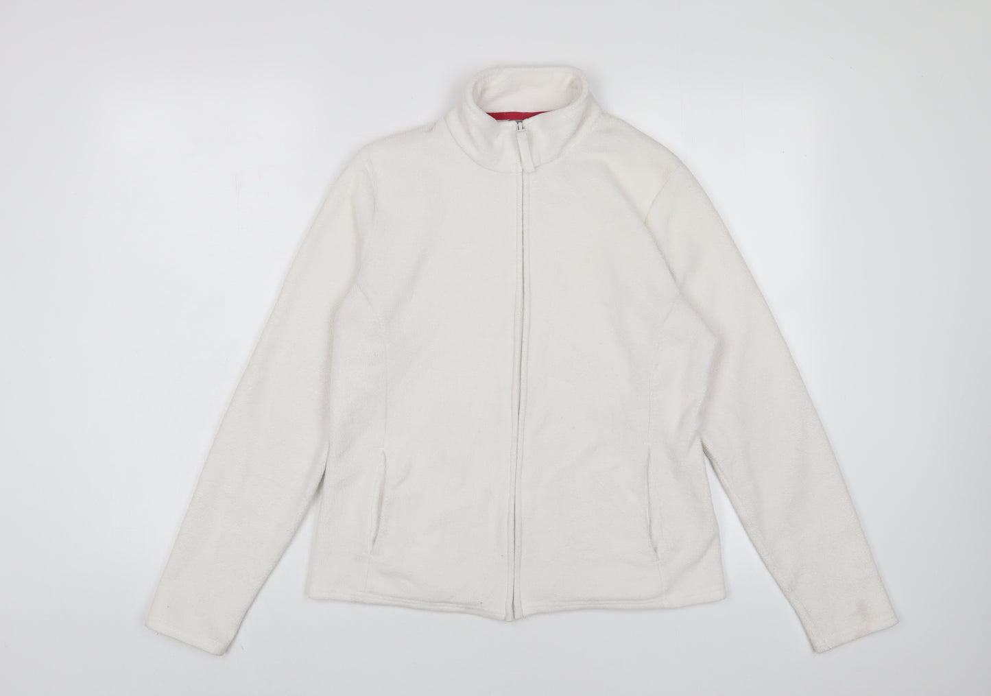 Marks and Spencer Womens White Jacket Size 12 Zip