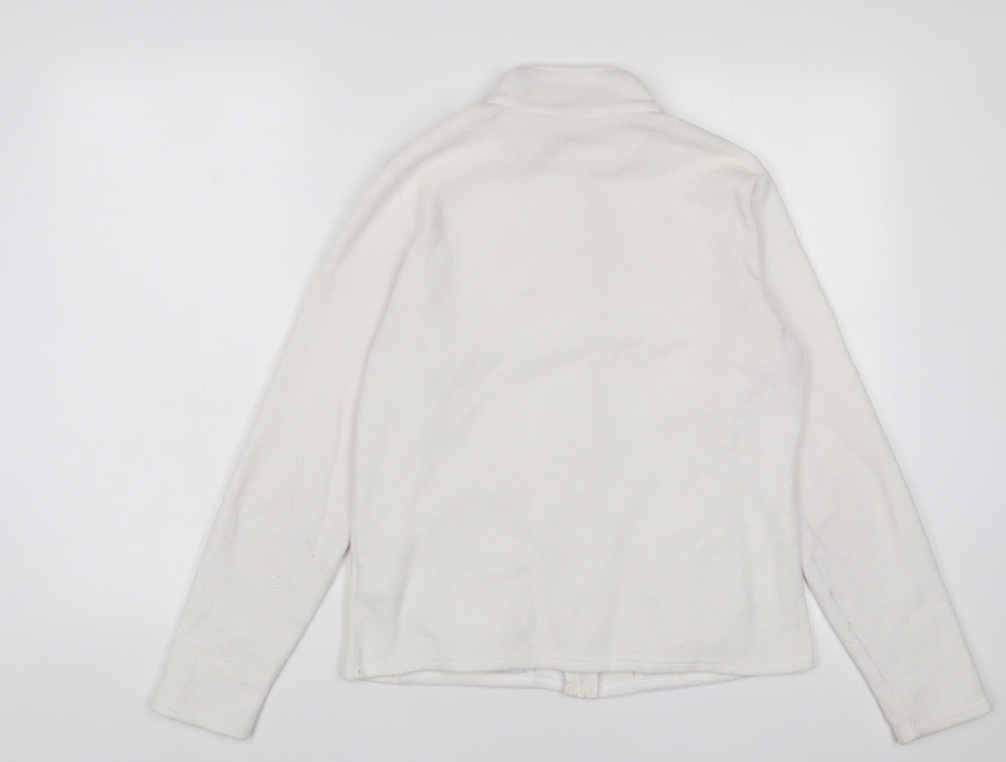Marks and Spencer Womens White Jacket Size 12 Zip