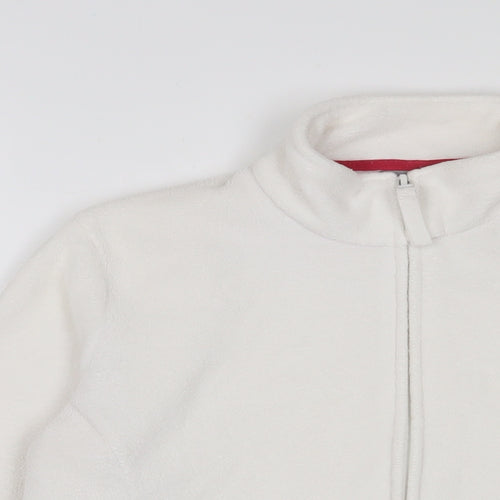 Marks and Spencer Womens White Jacket Size 12 Zip