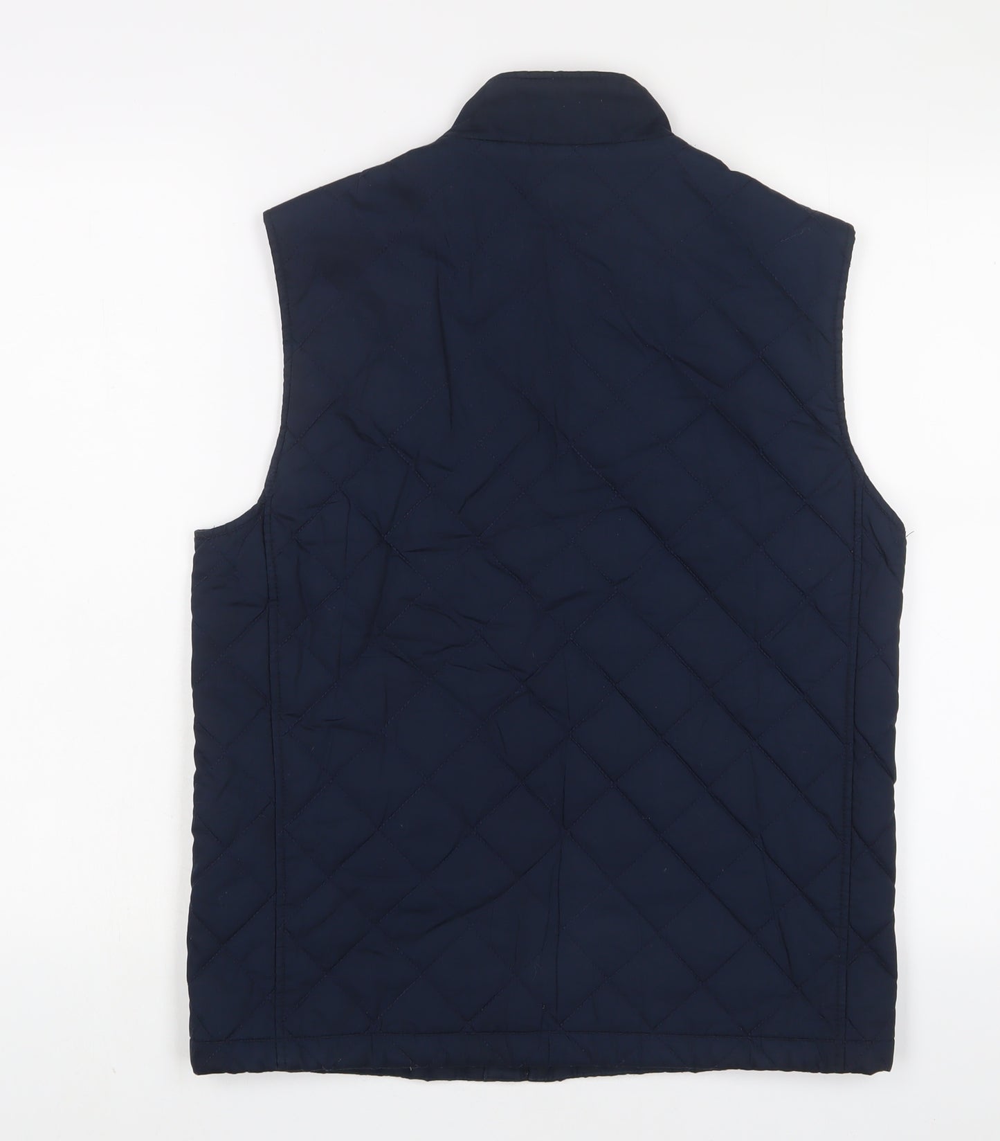 Jack Wills Mens Blue Gilet Jacket Size S Zip - Logo, Embroidered