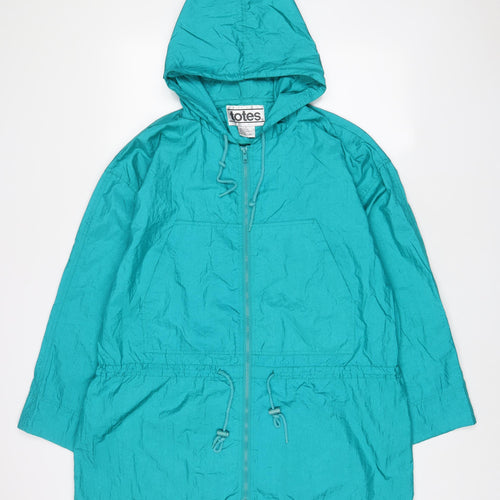 Totes Womens Blue Jacket Size L Zip - Pockets