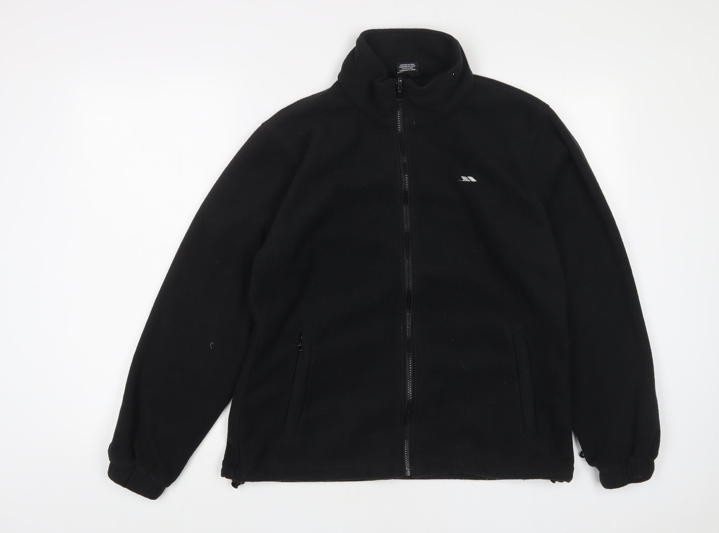Trespass Mens Black Jacket Size M Zip - Logo, Embroidered