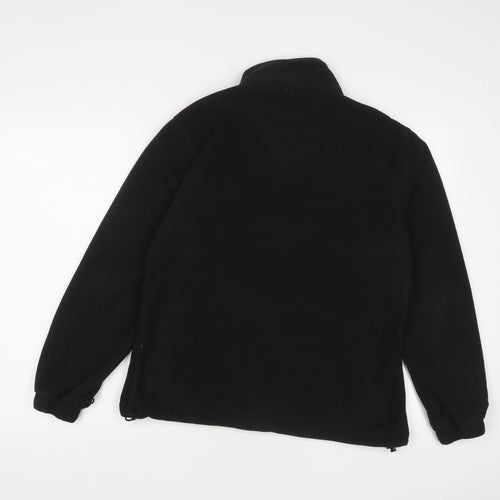 Trespass Mens Black Jacket Size M Zip - Logo, Embroidered