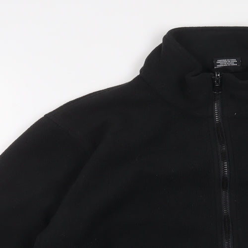 Trespass Mens Black Jacket Size M Zip - Logo, Embroidered