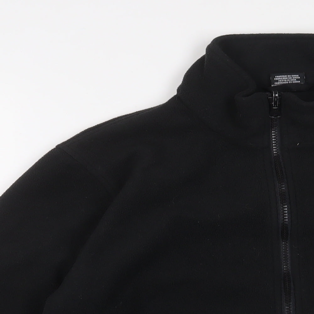Trespass Mens Black Jacket Size M Zip - Logo, Embroidered