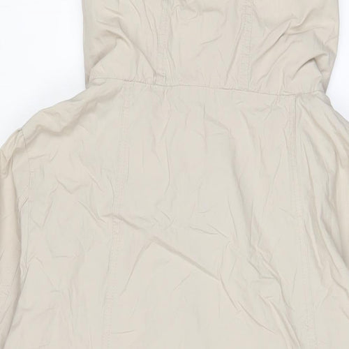New Look Womens Beige Jacket Size 16 Zip - Zip Pockets