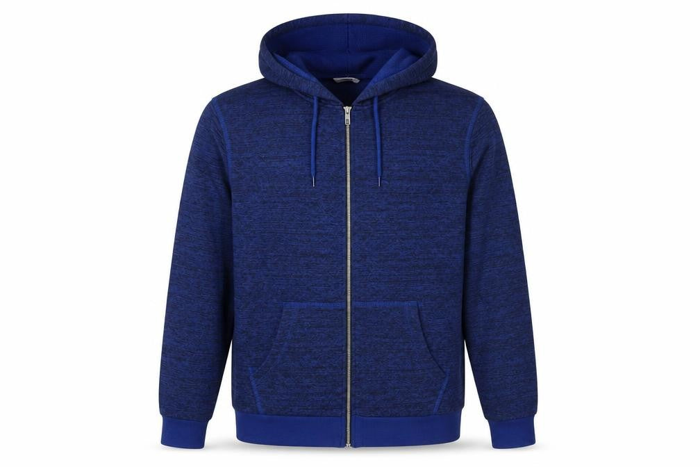 C&A Mens Blue Cotton Full Zip Hoodie Size L