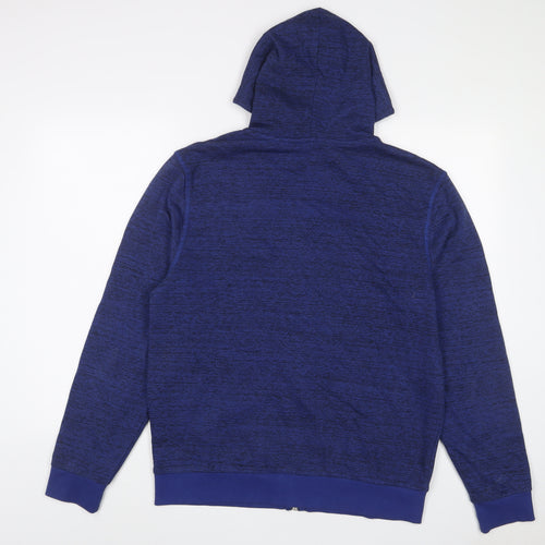 C&A Mens Blue Cotton Full Zip Hoodie Size L