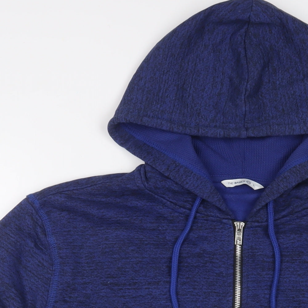 C&A Mens Blue Cotton Full Zip Hoodie Size L