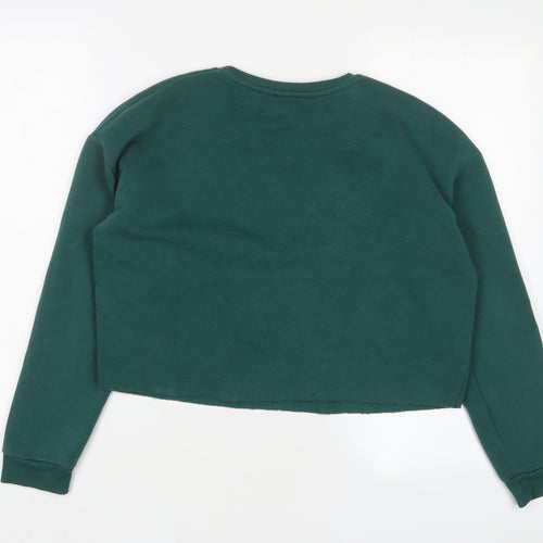 New Look Girls Green Cotton Pullover Sweatshirt Size 12-13 Years Pullover - Brooklyn