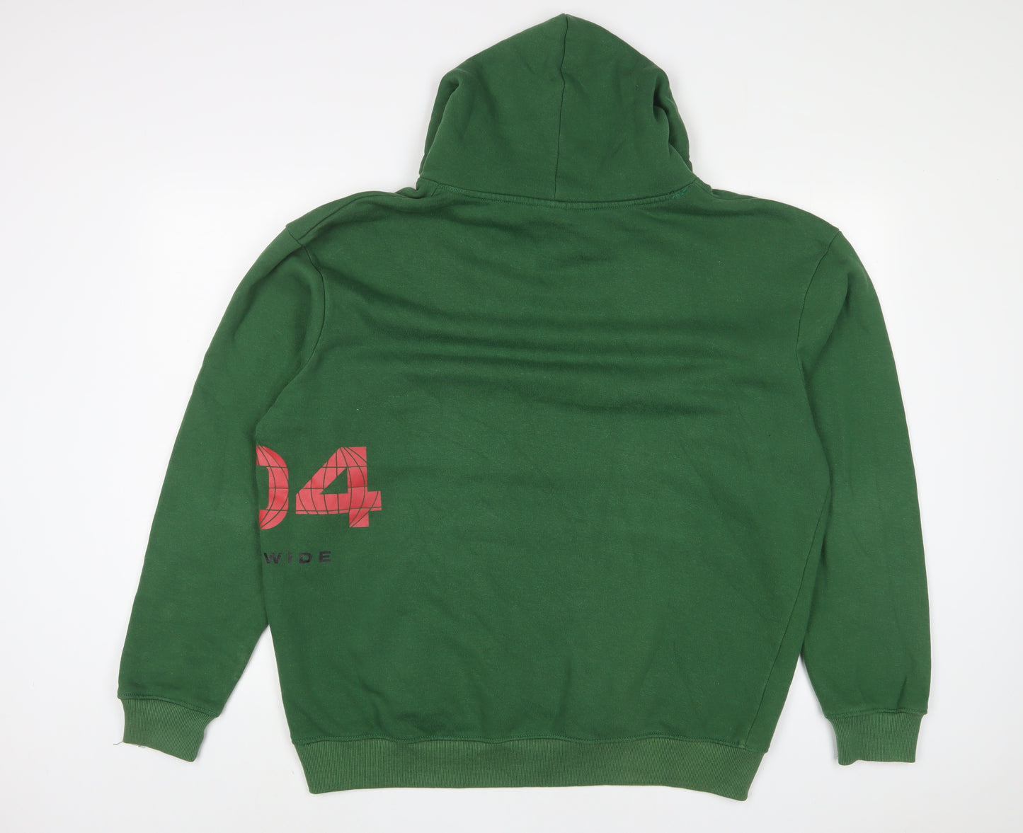 304 Clothing Mens Green Cotton Pullover Hoodie Size XL
