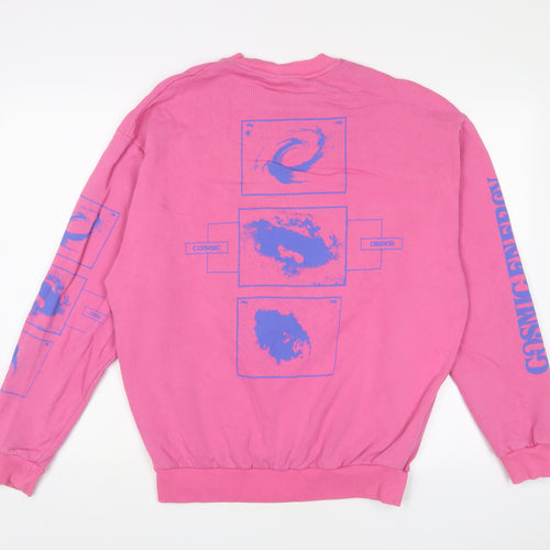 ASOS Womens Pink Cotton Pullover Sweatshirt Size XS Pullover